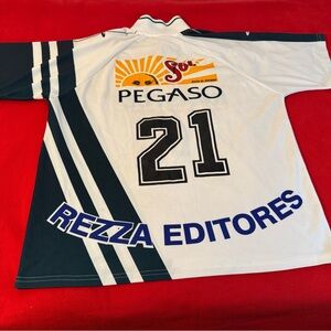 Vintage Leon Liga BBVA Mx Mexican Fulmen sport #21 Soccer Jersey W/Collar XL